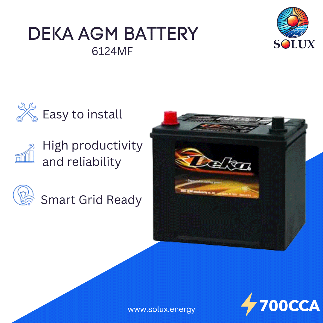This is an image of MK Deka 124 Battery 38Ah 12V FLA 6124MF